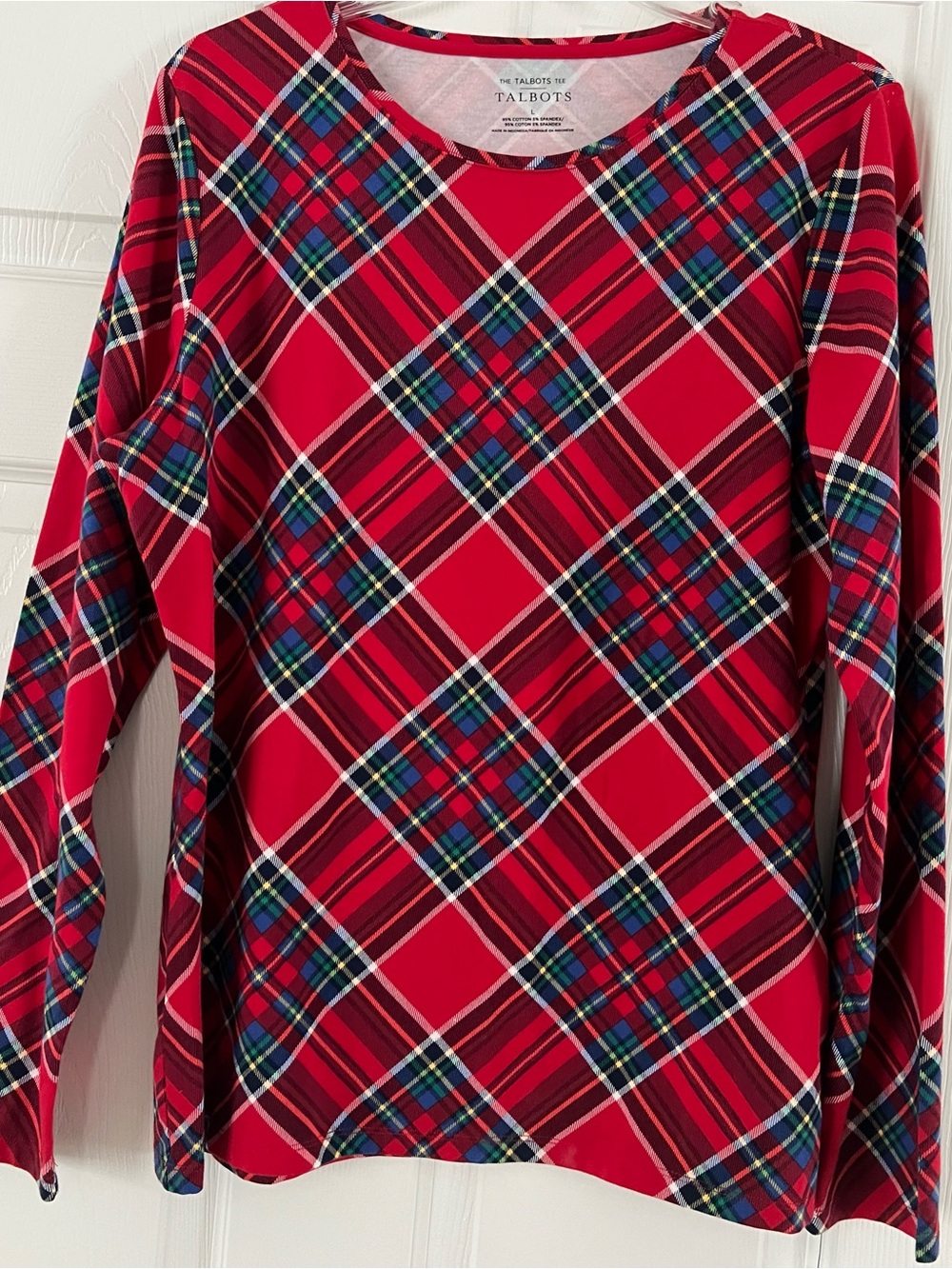 NWT Talbots Plaid Tee